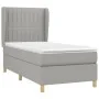 Box spring bed with light gray fabric mattress 90x200 cm by vidaXL, Beds and slatted bases - Ref: Foro24-3128653, Price: 334,...