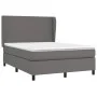 Boxspringbett mit grauer Kunstledermatratze 140x200 cm von vidaXL, Betten und Lattenroste - Ref: Foro24-3128917, Preis: 517,4...