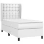 Box spring bed with white synthetic leather mattress 90x190 cm by vidaXL, Beds and slatted bases - Ref: Foro24-3129004, Price...