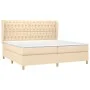 Boxspringbett mit cremefarbener Stoffmatratze 200x200 cm von vidaXL, Betten und Lattenroste - Ref: Foro24-3128794, Preis: 710...