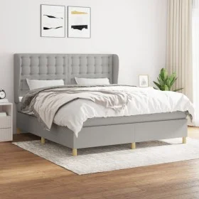 Boxspringbett mit hellgrauer Stoffmatratze 180x200 cm von vidaXL, Betten und Lattenroste - Ref: Foro24-3128861, Preis: 633,47...