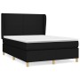 Box spring bed with black fabric mattress 140x200 cm by vidaXL, Beds and slatted bases - Ref: Foro24-3128367, Price: 512,35 €...