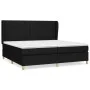 Box spring bed with black fabric mattress 200x200 cm by vidaXL, Beds and slatted bases - Ref: Foro24-3128551, Price: 662,17 €...