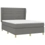 Box spring bed with dark gray fabric mattress 140x200 cm by vidaXL, Beds and slatted bases - Ref: Foro24-3128606, Price: 489,...