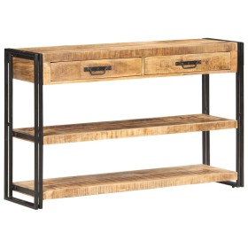 Aparador de madera maciza de mango y rugosa 120x30x75 cm