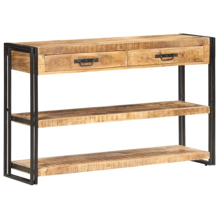 Aparador de madera maciza de mango y rugosa 120x30x75 cm