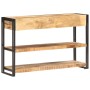 Aparador de madera maciza de mango y rugosa 120x30x75 cm