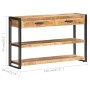 Aparador de madera maciza de mango y rugosa 120x30x75 cm