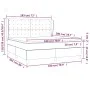 Box spring bed with gray synthetic leather mattress 180x200 cm by vidaXL, Beds and slatted bases - Ref: Foro24-3129049, Price...