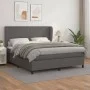 Cama box spring con colchón cuero sintético gris 180x200 cm de vidaXL, Camas y somieres - Ref: Foro24-3128929, Precio: 639,06...