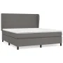 Box spring bed with gray synthetic leather mattress 180x200 cm by vidaXL, Beds and slatted bases - Ref: Foro24-3128929, Price...