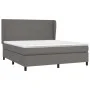 Cama box spring con colchón cuero sintético gris 180x200 cm de vidaXL, Camas y somieres - Ref: Foro24-3128929, Precio: 639,06...
