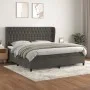 Cama box spring con colchón terciopelo gris oscuro 200x200 cm de vidaXL, Camas y somieres - Ref: Foro24-3129412, Precio: 689,...