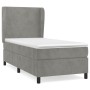 Boxspringbett mit hellgrauer Samtmatratze 80x200 cm von vidaXL, Betten und Lattenroste - Ref: Foro24-3129057, Preis: 325,27 €...