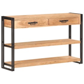 Aparador de madera maciza de acacia 120x30x75 cm
