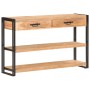 Aparador de madera maciza de acacia 120x30x75 cm