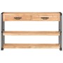 Aparador de madera maciza de acacia 120x30x75 cm