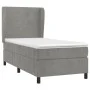 Box spring bed with light gray velvet mattress 80x200 cm by vidaXL, Beds and slatted bases - Ref: Foro24-3129057, Price: 330,...