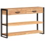 Aparador de madera maciza de acacia 120x30x75 cm