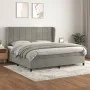 Box spring bed with light gray velvet mattress 200x200 cm by vidaXL, Beds and slatted bases - Ref: Foro24-3129231, Price: 668...