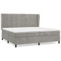 Box spring bed with light gray velvet mattress 200x200 cm by vidaXL, Beds and slatted bases - Ref: Foro24-3129231, Price: 669...