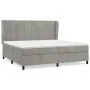 Box spring bed with light gray velvet mattress 200x200 cm by vidaXL, Beds and slatted bases - Ref: Foro24-3129231, Price: 668...