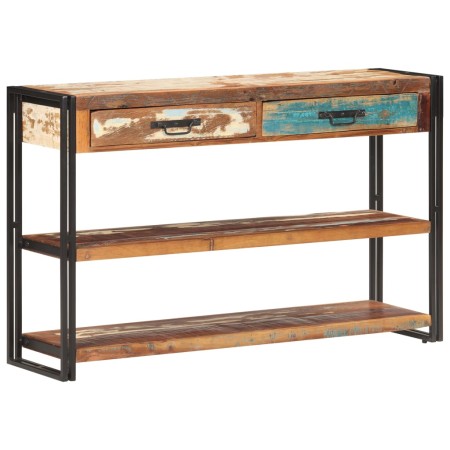 Aparador de madera maciza reciclada 120x30x75 cm