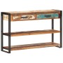 Aparador de madera maciza reciclada 120x30x75 cm