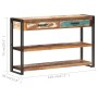 Aparador de madera maciza reciclada 120x30x75 cm