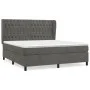 Box spring bed with dark gray velvet mattress 160x200 cm by vidaXL, Beds and slatted bases - Ref: Foro24-3129400, Price: 555,...