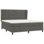Box spring bed with dark gray velvet mattress 160x200 cm by vidaXL, Beds and slatted bases - Ref: Foro24-3129400, Price: 578,...