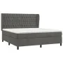 Box spring bed with dark gray velvet mattress 160x200 cm by vidaXL, Beds and slatted bases - Ref: Foro24-3129400, Price: 555,...
