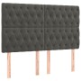 Box spring bed with dark gray velvet mattress 160x200 cm by vidaXL, Beds and slatted bases - Ref: Foro24-3129400, Price: 578,...