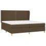 Box spring bed with dark brown fabric mattress 200x200 cm by vidaXL, Beds and slatted bases - Ref: Foro24-3128472, Price: 640...