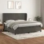 Cama box spring con colchón terciopelo gris oscuro 200x200 cm de vidaXL, Camas y somieres - Ref: Foro24-3129112, Precio: 597,...