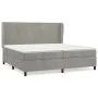 Box spring bed with light gray velvet mattress 200x200 cm by vidaXL, Beds and slatted bases - Ref: Foro24-3129111, Price: 658...