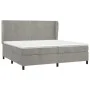 Box spring bed with light gray velvet mattress 200x200 cm by vidaXL, Beds and slatted bases - Ref: Foro24-3129111, Price: 658...