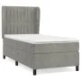 Box spring bed with light gray velvet mattress 80x200 cm by vidaXL, Beds and slatted bases - Ref: Foro24-3129297, Price: 338,...