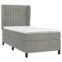 Box spring bed with light gray velvet mattress 80x200 cm by vidaXL, Beds and slatted bases - Ref: Foro24-3129297, Price: 338,...