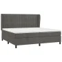 Cama box spring con colchón terciopelo gris oscuro 200x200 cm de vidaXL, Camas y somieres - Ref: Foro24-3129352, Precio: 627,...