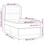 Box spring bed with dark gray velvet mattress 100x200 cm by vidaXL, Beds and slatted bases - Ref: Foro24-3129436, Price: 334,...