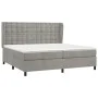 Box spring bed with light gray velvet mattress 200x200 cm by vidaXL, Beds and slatted bases - Ref: Foro24-3129471, Price: 698...