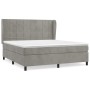 Boxspringbett mit hellgrauer Samtmatratze 180x200 cm von vidaXL, Betten und Lattenroste - Ref: Foro24-3129225, Preis: 599,70 ...