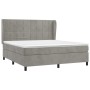 Boxspringbett mit hellgrauer Samtmatratze 180x200 cm von vidaXL, Betten und Lattenroste - Ref: Foro24-3129225, Preis: 599,70 ...