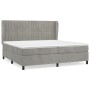 Boxspringbett mit hellgrauer Samtmatratze 200x200 cm von vidaXL, Betten und Lattenroste - Ref: Foro24-3129351, Preis: 706,57 ...