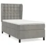 Box spring bed with light gray velvet mattress 90x190 cm by vidaXL, Beds and slatted bases - Ref: Foro24-3129429, Price: 328,...