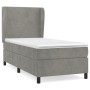 Boxspringbett mit hellgrauer Samtmatratze 90x190 cm von vidaXL, Betten und Lattenroste - Ref: Foro24-3129063, Preis: 324,97 €...