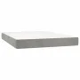 Cama box spring con colchón terciopelo gris claro 140x200 cm de vidaXL, Camas y somieres - Ref: Foro24-3129273, Precio: 489,2...