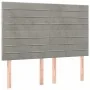 Cama box spring con colchón terciopelo gris claro 140x200 cm de vidaXL, Camas y somieres - Ref: Foro24-3129273, Precio: 489,2...