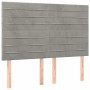 Cama box spring con colchón terciopelo gris claro 140x200 cm de vidaXL, Camas y somieres - Ref: Foro24-3129273, Precio: 498,7...